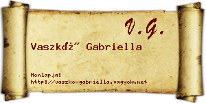 Vaszkó Gabriella névjegykártya